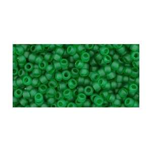   11/0 Seed Beads Transparent Frosted Grass Green Arts, Crafts & Sewing