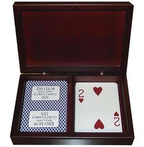   Playing Card Case Box   Holds 2 Decks of Cards Great Gift *  