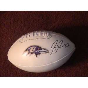  RAY RICE SIGNED AUTOGRAPHED LOGO FOOTBALL BALTIMORE RAVENS 