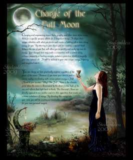 CHARGE OF THE FULL MOON spell Book of Shadows print  