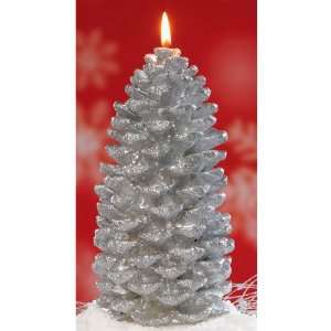   Pine Cone Shaped Christmas Candles 7.5   Unscented