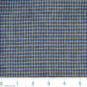  58 Wide Linen Textures Blue/Green Plaid Fabric By The 