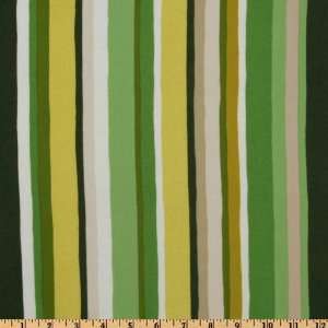  44 Wide Urban Flannel Stripe Green Fabric By The Yard 