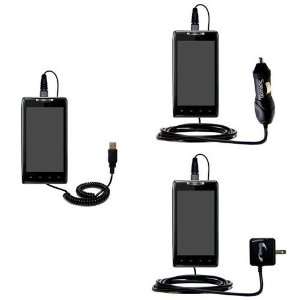 USB cable with Car and Wall Charger Deluxe Kit for the Motorola Spyder 