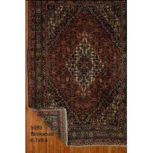  6x9 Hand Knotted Bibikabad Persian Rug   67x94