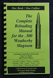 300 Weatherby Reloading Manual LOADBOOK USA  
