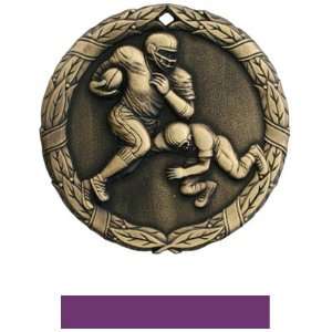   Football Medals M 300F GOLD MEDAL/PURPLE RIBBON 2