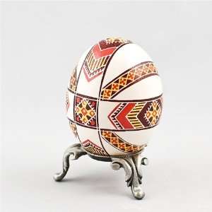 White Stripes Pysanka Egg, Ukrainian Egg, Easter Egg, Pysanka, Ukraine 