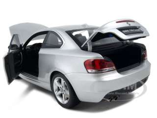   new 1 18 scale diecast car model of bmw 135i e82 1 series coupe silver