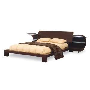 King Panel Bed w/ Night Stand by Global   Wenge (Soho KBG 