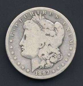 1893 S Morgan Silver Dollar (Good) Very Rare  