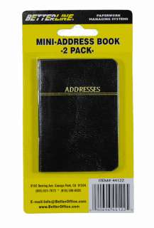 Classic Black Mini Address Books Small Pocket Size  