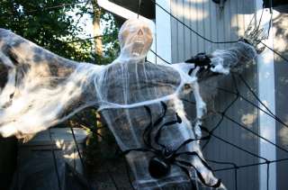 10 FEET Spider Web with Trapped Man Prey Halloween Prop  