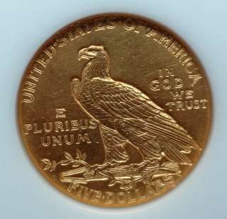 1909 O $5 INDIAN GOLD COIN CHOICE GEM BU  