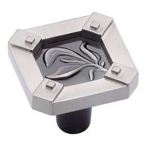 Amerock 4468 GPT Pewter With Satin Nickel Square Knobs 