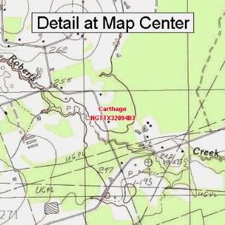  USGS Topographic Quadrangle Map   Carthage, Texas (Folded 