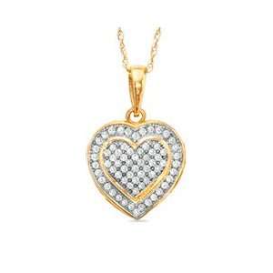   Heart Pendant in 10K Gold 1/5 CT. T.W. DIA FASH PEND/NECK Jewelry