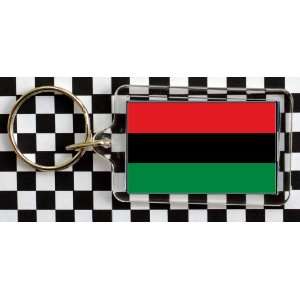  Black Power Flag Acrylic Key Ring Small 