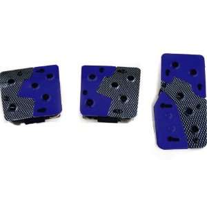 Pedal Cover with Carbon Fiber Print Insert   Manual Transmission Blue
