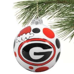  Georgia Bulldogs Polka Dot Ceramic Ornament Sports 