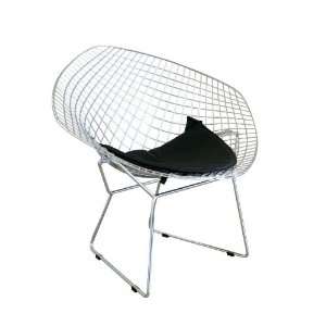  Wholesale Interiors Bertoia Wire Chair with Leatherette 