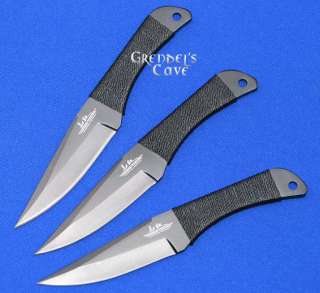 RARE Black HIBBEN CUSTOM THROWING KNIFE SET 3 Knives  