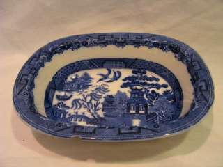 Willow England Flow Blue Asian design Allertons bowl  
