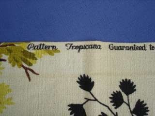 Vtg BARKCLOTH Fabric Tropicana Pattern Bold Floral Tropical 2+ yards 