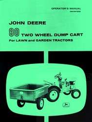 john deere model 80 two wheel dump cart lawn and