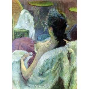  Oil Painting A seated woman Henri De Toulouse Lautrec 