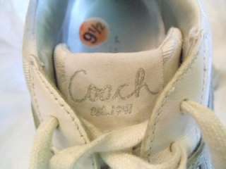 Coach NOVA White & Silver Tennis Shoes Sz 9.5 M ***