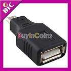 New USB 2.0 A Female To Micro B 5 Pin Male Plug Adapter Converter for 