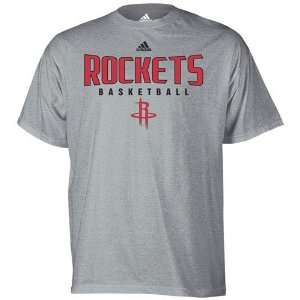  Houston Rocket Tee Shirt  Adidas Houston Rockets Ash 