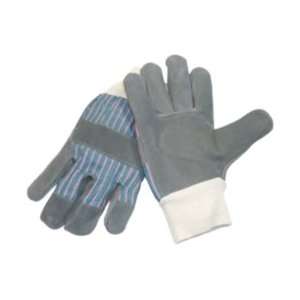   Pr Knit Wrst Men Glove Leather Palm With Knuckle