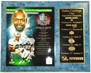 Emmitt Smith Cowboys Super Bowl Champions 12x15 Plaque  