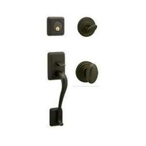  Schlage FA360 613 Oil Rubbed Bronze Sutton Handle Set with 