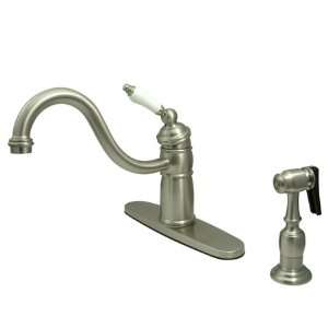 Kingston Brass KB1578PLBS Victorian Mono Deck Mount Kitchen Faucet 