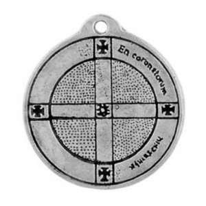  Safe Pewter Good Memory Amulet Circle Charm Jewelry