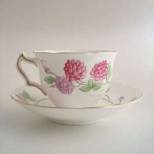  Swansea English Bone China Pink Floral Cup & Saucer Set 