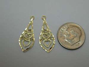 SOLID 14K YELLOW GOLD DANGLE EARRING JACKETS #358  