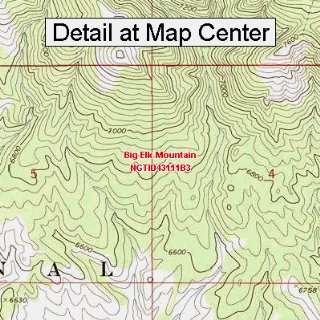  USGS Topographic Quadrangle Map   Big Elk Mountain, Idaho 