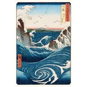  WHIRLPOOL WAVES HIROSHIGE JAPAN 24X36 POSTER PP30967 