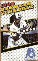 1984 Milwaukee Brewers Team Pocket Schedule BowlingGame  