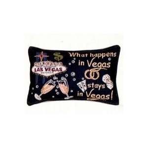 Set of 2 Las Vegas Stays in Vegas Decorative Throw Pillows 9 x 