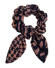 Pink (Pink) Navy and Pink Batik Patterned Scrunchie  248672570  New 