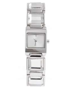 Crystal (Clear) Silver Square Gem Bracelet Watch  235747490  New 