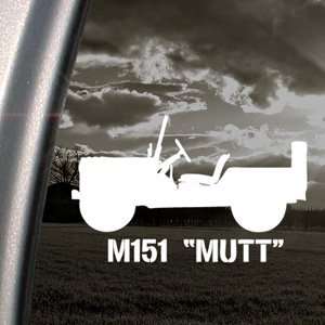  M151 Mutt Vietnam Era Jeep Top Down Decal Car Sticker Automotive