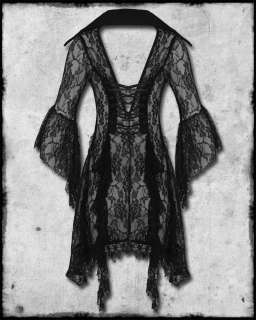 BANNED CLOTHING BLACK LACE OPHELIA GOTH STEAMPUNK VICTORIAN VAMPIRE 