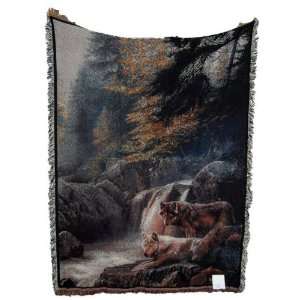  Lonely Vigil Wolf Tapestry Throw WT RTP287480