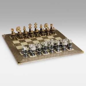  Cambor Games Italian Gold & Silver Plated Chess Set Toys & Games